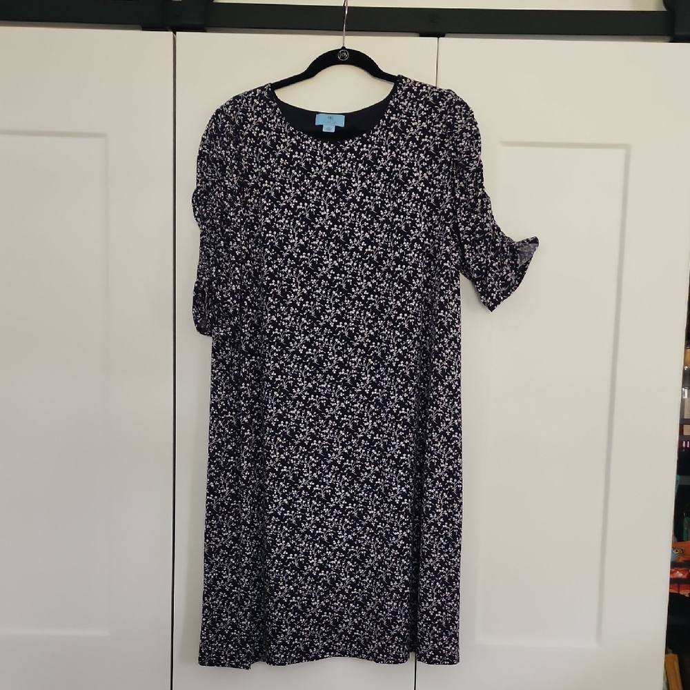 CeCe Blue and White Floral Dress